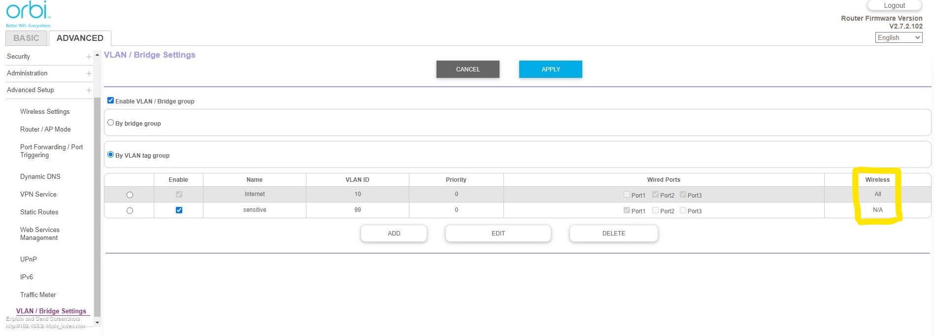Configuring Vlan to SSID mapping on Orbi NETGEAR Communities