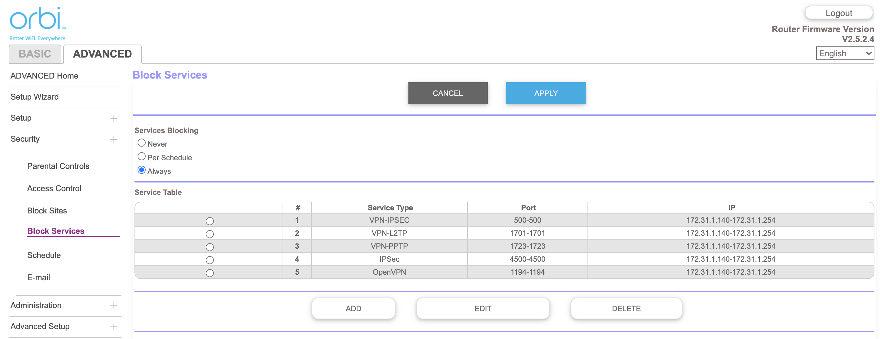Solved Block services not working NETGEAR Communities