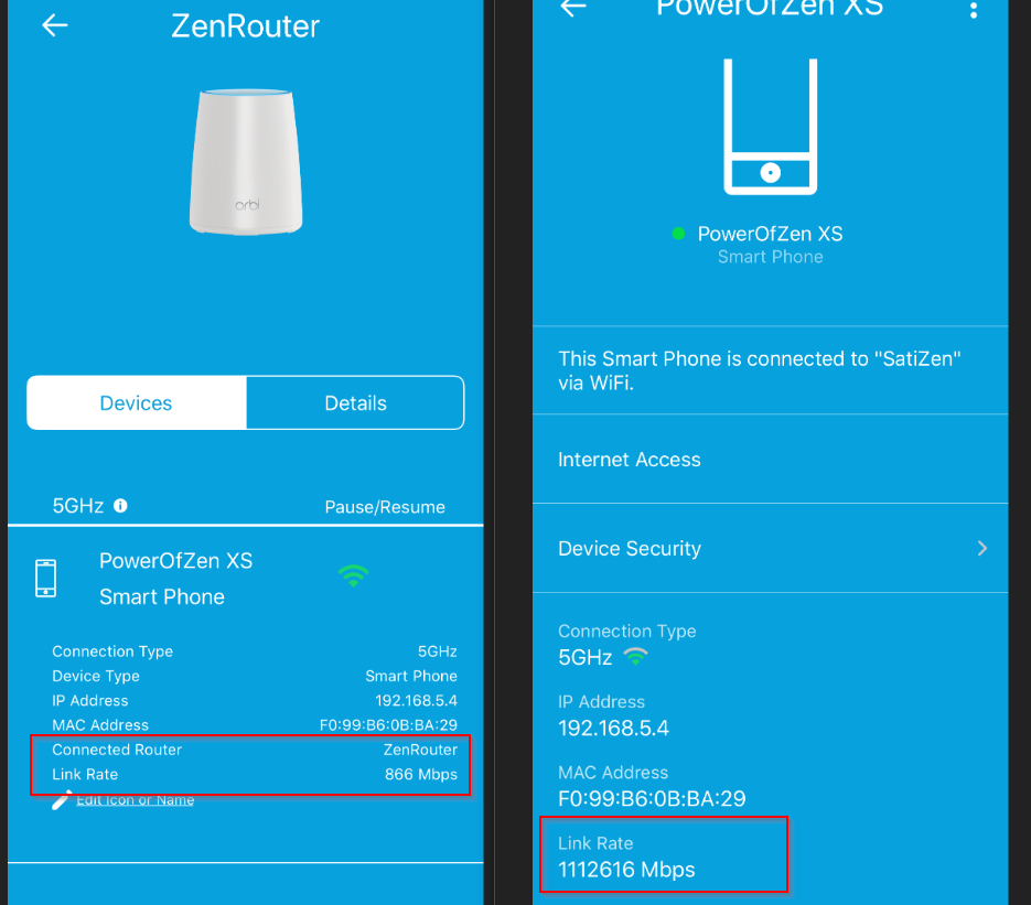 Orbi link rate Clearance