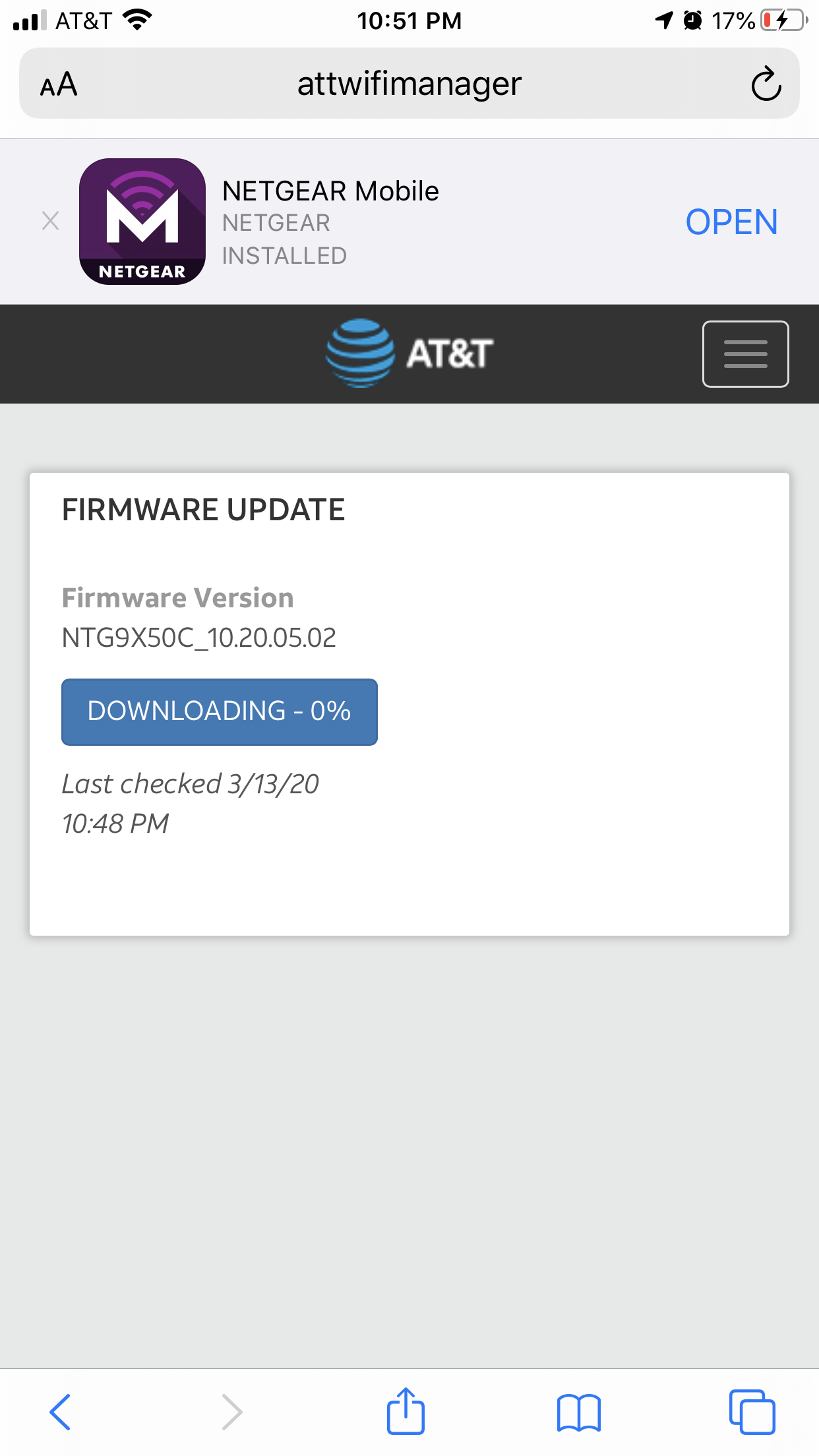 Nighthawk Mr1100 Fw Ntg9x50c 10 20 05 02 Wont Upda Netgear Communities