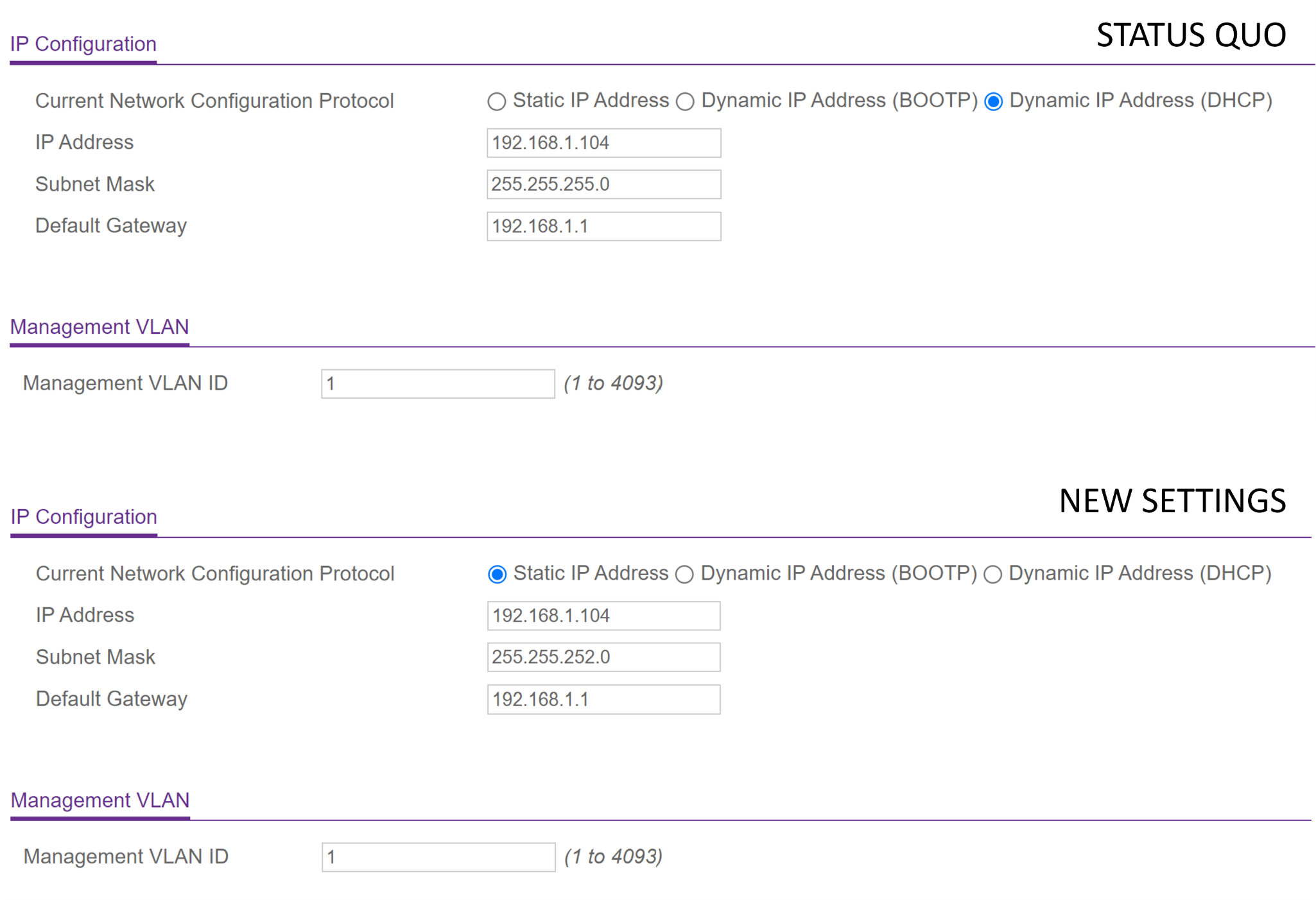Solved Change of mask system network protocol con... NETGEAR