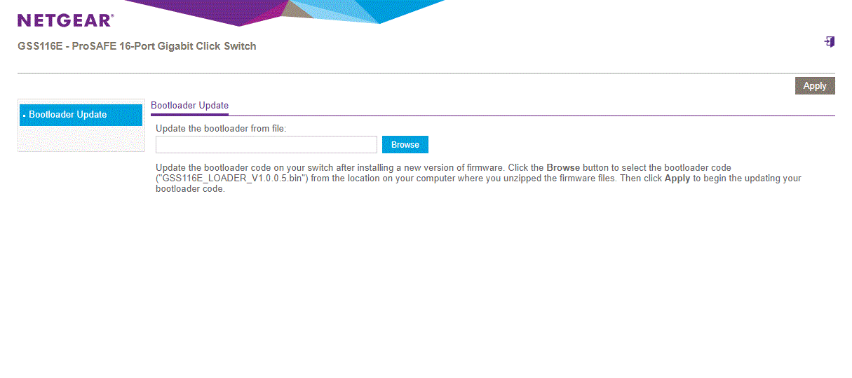 Solved Gss116e Firmware Upgrade Fail From 1 0 0 Unable To Netgear Communities