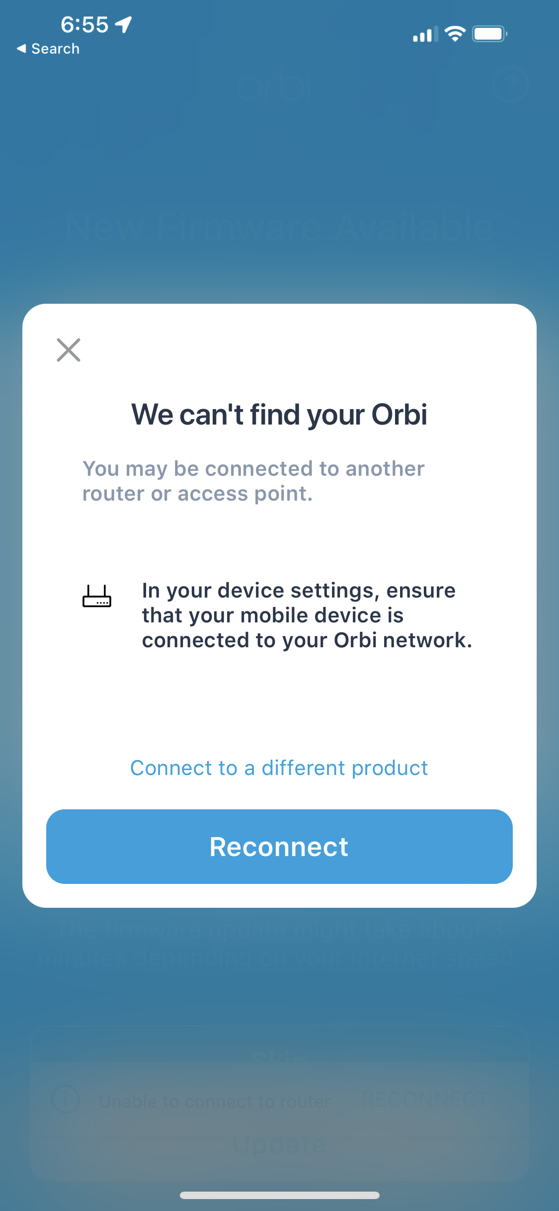 Solved Orbi App completely not working NETGEAR Communities
