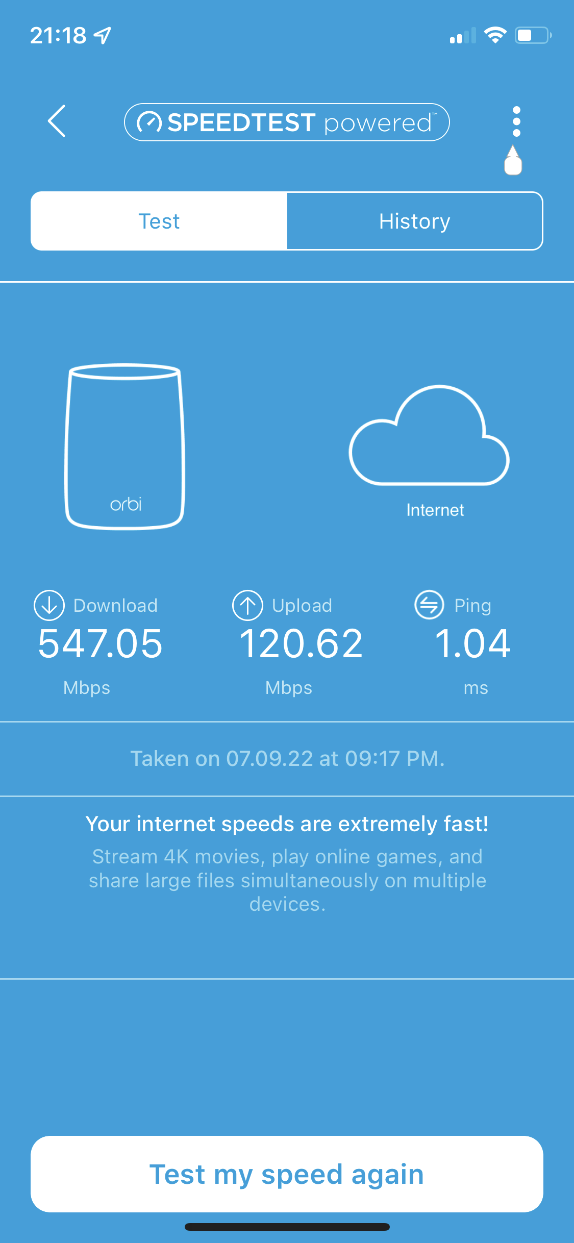 Orbi running slow clearance