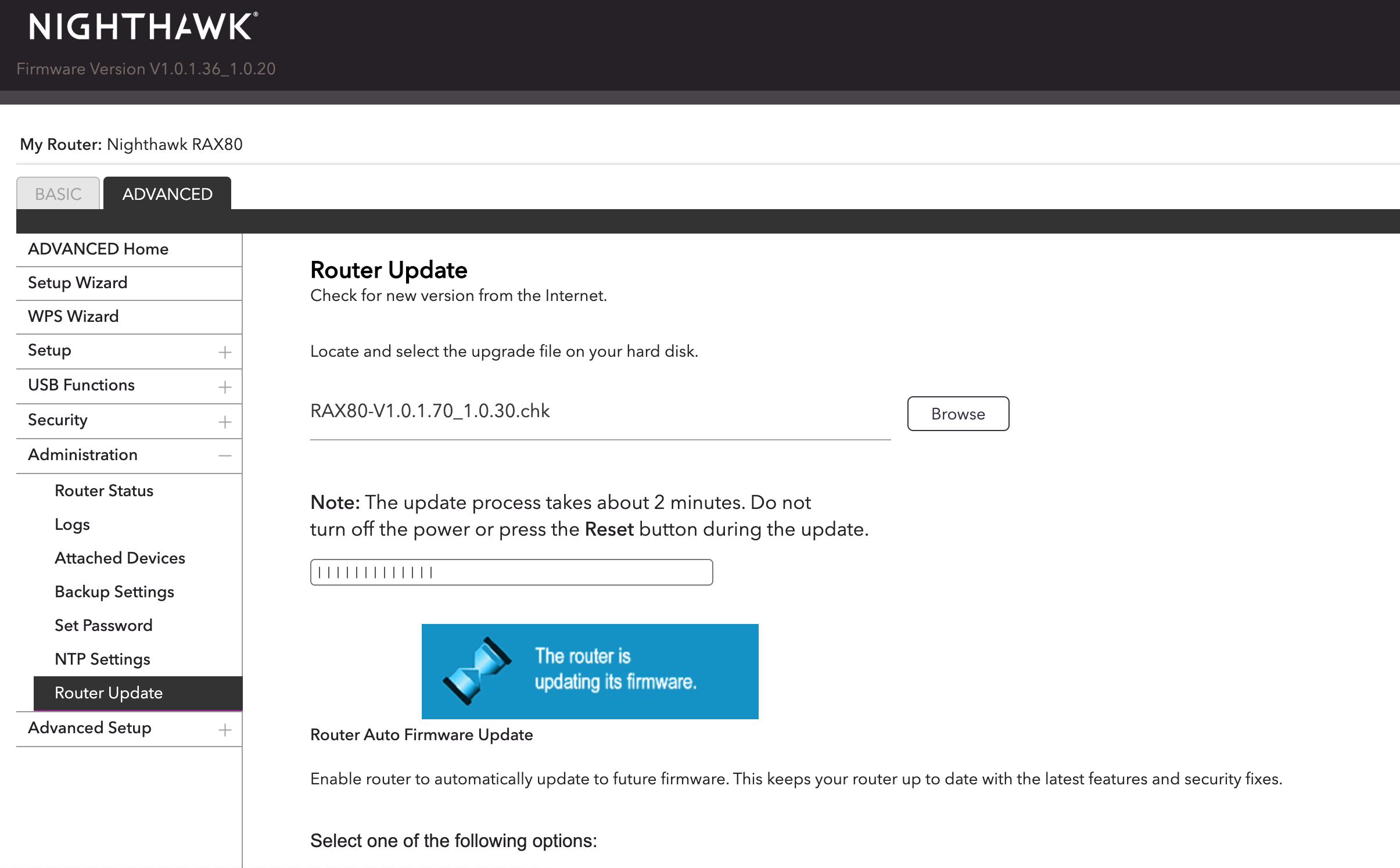 Unable To Update Rax80 Firmware Continued Netgear Communities