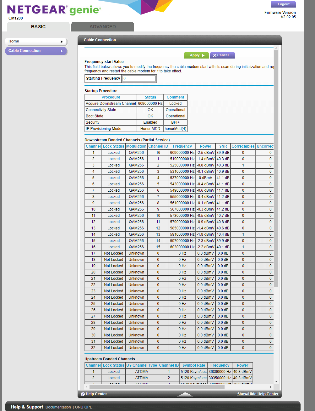 CM1200 Dropping connection intermittently SYNC T... NETGEAR Communities