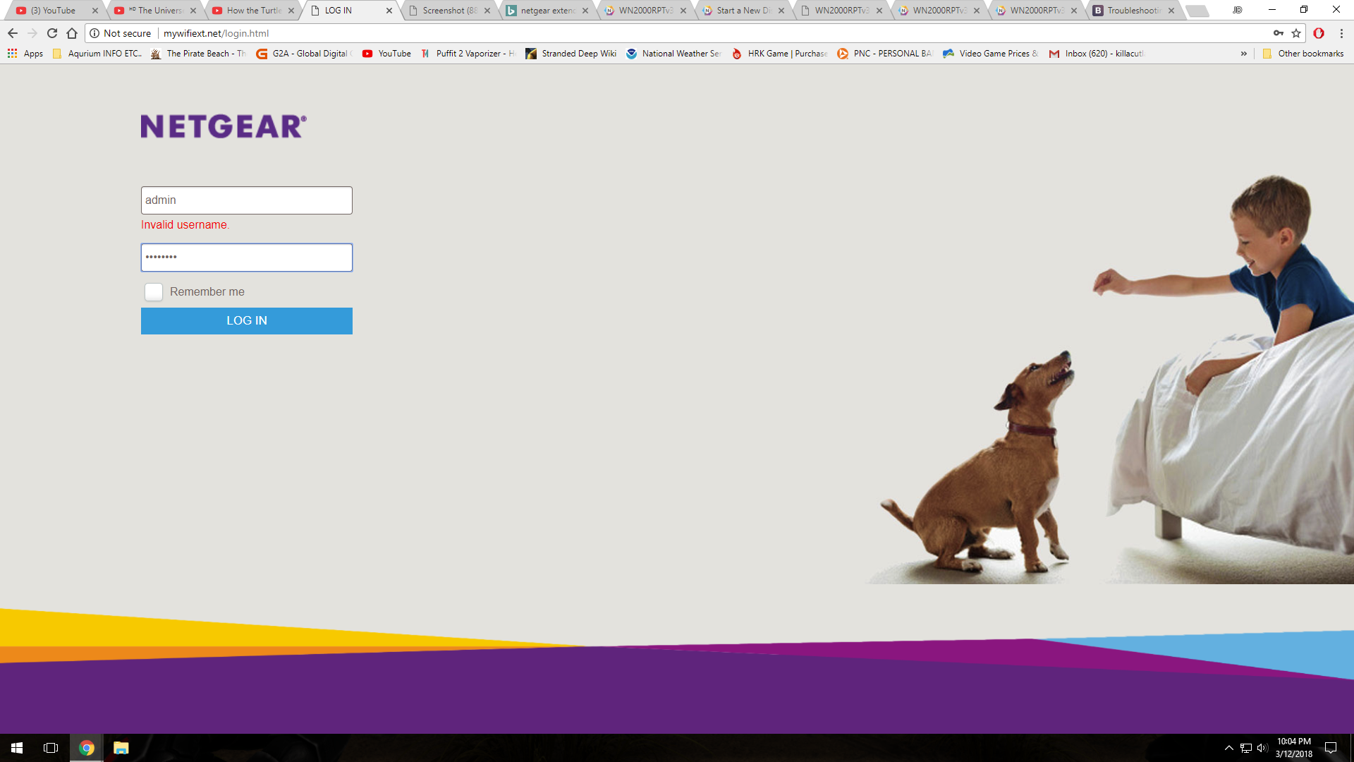 Re Says Wrong Username After Firmware Update Wn2 Netgear