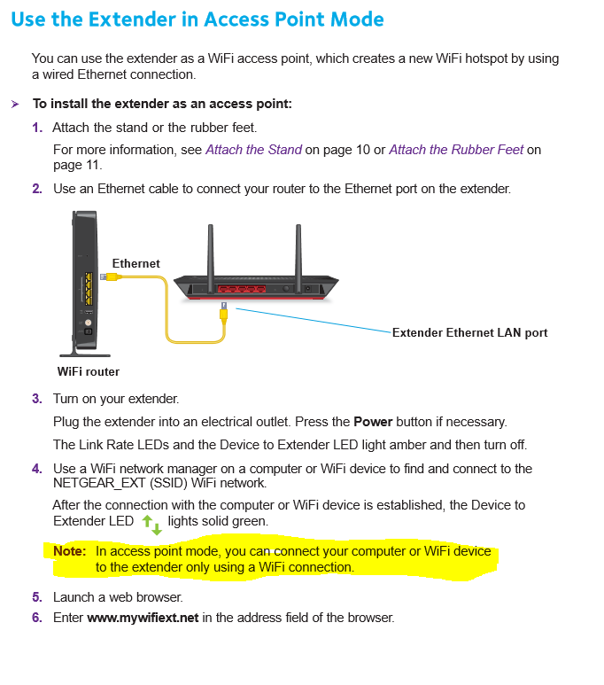Solved Ex6200 Will Not Set Up As Access Point Netgear Communities