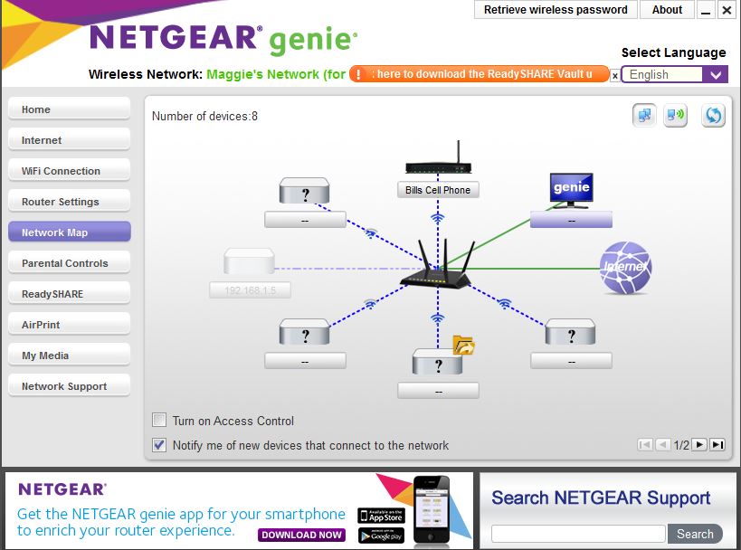 Nighthawk R7000 Network Map Not Showing Names Afte Netgear