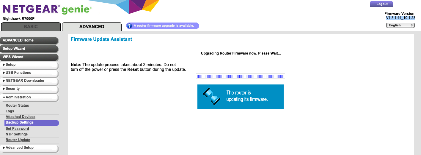 R7000p Firmware Version 1 3 1 64 Router Is Updat Netgear Communities