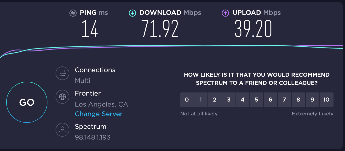 R6080 maxes out at 100mbps on my 1gig Spectrum ser... - NETGEAR Communities