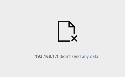 Solved: Re: "192.168.1.1 didn't send any data." Error when... - NETGEAR  Communities