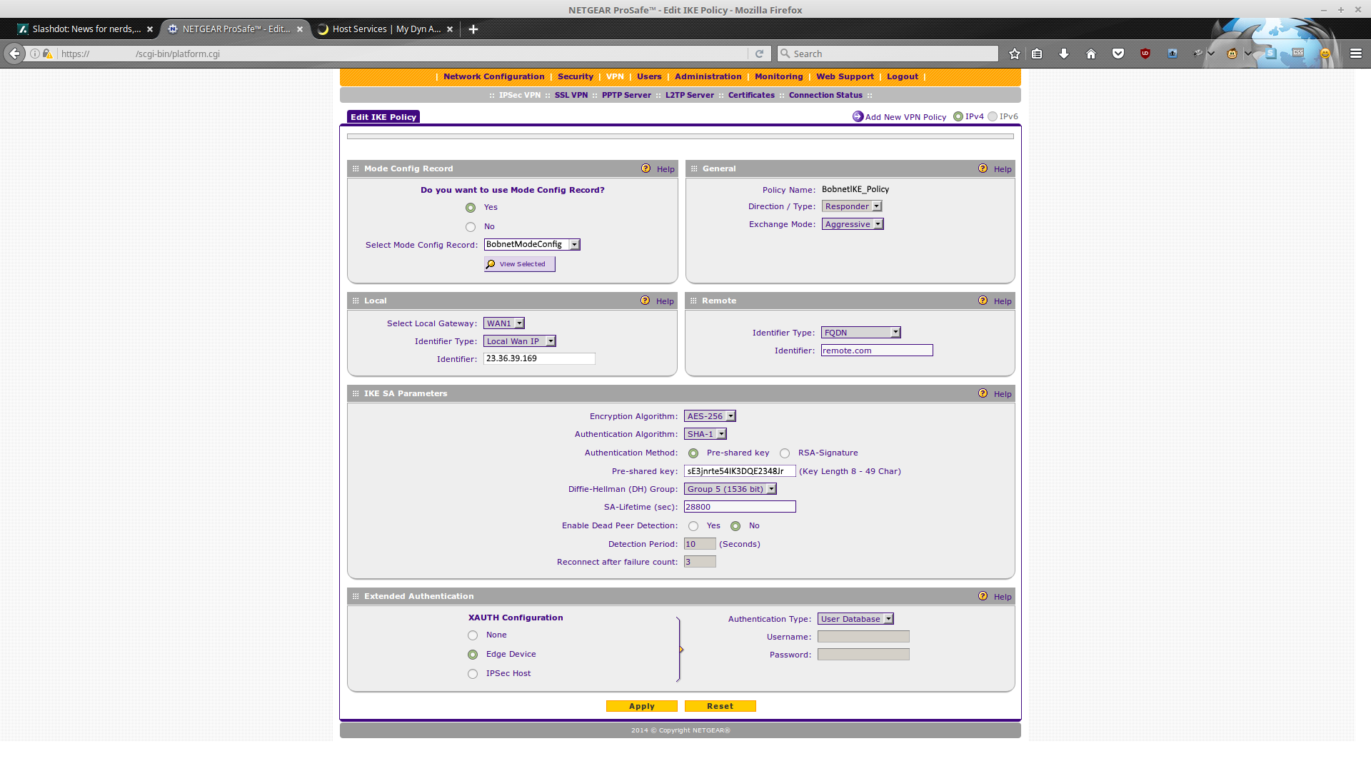 NetGear - Edit IKE Policy page.png