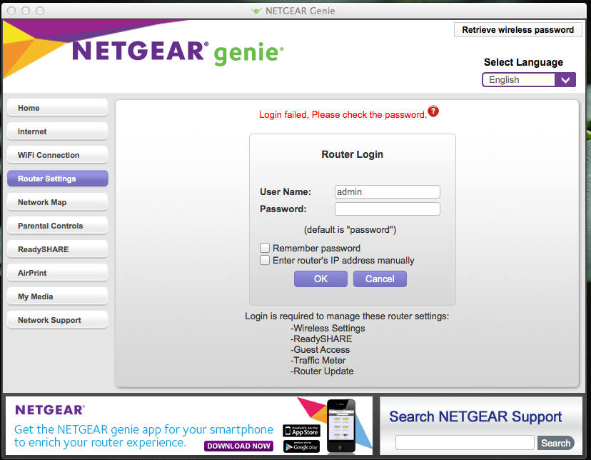 Solved: Password retrieval for Netgear Genie App. - NETGEAR Communities