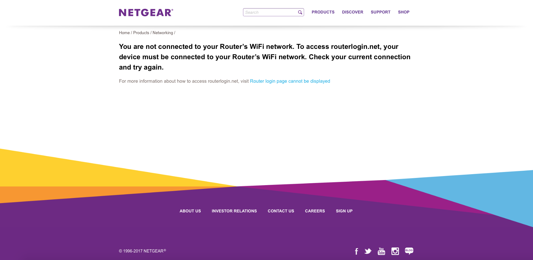 Solved: "routerlogin.net" keeps saying I must be connected... - NETGEAR  Communities