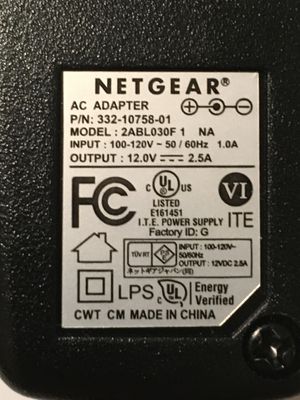 R6400 AC1750 AC adapter (The version which shipped... - NETGEAR Communities