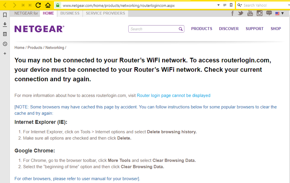 issues with login to routerlogin.net or routerlog... - NETGEAR Communities