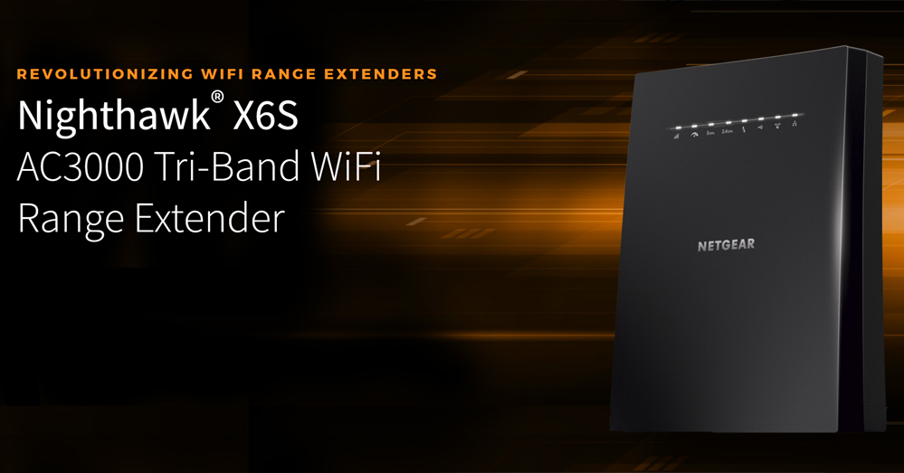 Nighthawk X6S Tri-band WiFi Range Extender EX8000