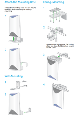 Orbi Pro SRK60 Ceiling and Wall Mounting Instructions