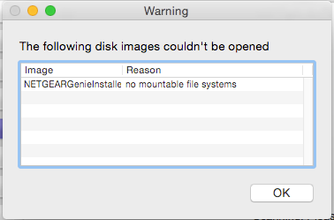 Failure to Open DMG File