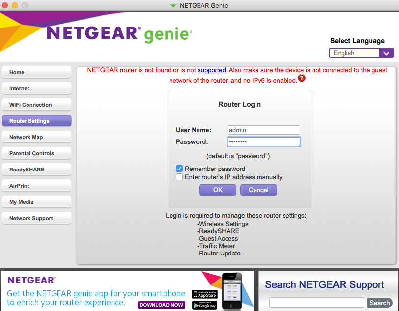 No Drop Down Option in Genie for Remote Access - NETGEAR Communities