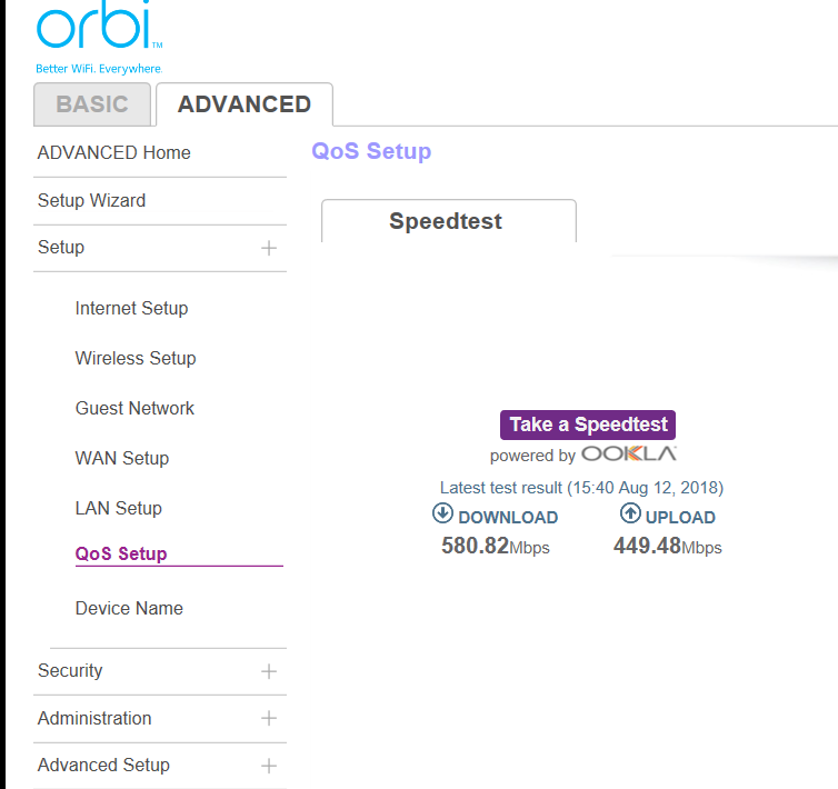 Solved: No QoS setting available on the "QoS Setup" page b... - NETGEAR  Communities