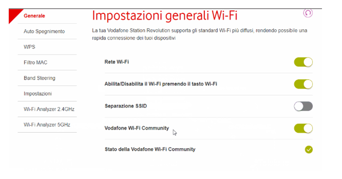 Come disattivare il WiFi della Vodafone Station - NETGEAR Communities