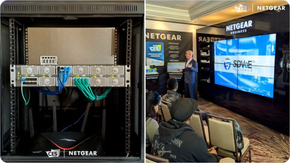 Flawless and reliable AV over IP is the name of the game for live events like #CES2020. The flexible configuration of the M4300-96x managed switch is making our video walls look amazing in the #NETGEARCES2020 suite.