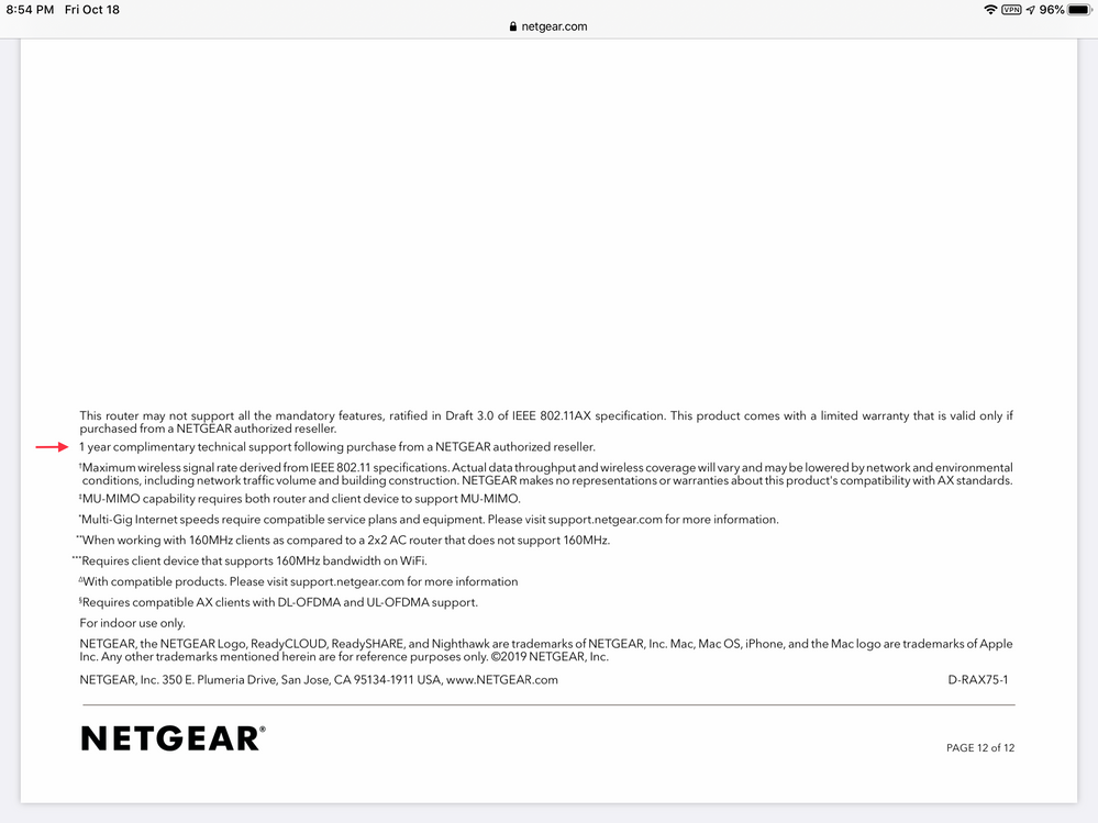 Netgear AX8 - AX5700 Router - 1 Year Support.png