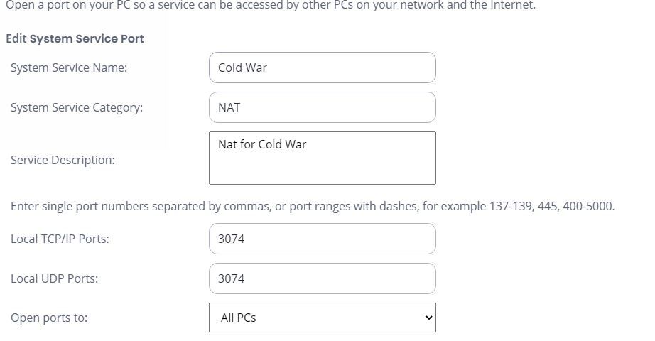 Can't Open NAT type for Cold War, Call of Duty - NETGEAR Communities