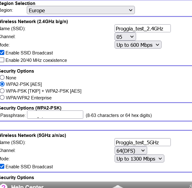 from NETGEAR UI, up to 1300Mbps works only with channles >48