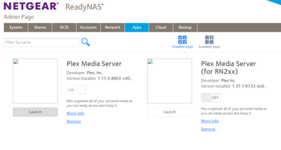 Unable to delete Plex Media Server on ReadyNAS 102 - NETGEAR Communities
