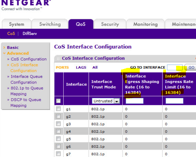 QoS - CoS Interface Configuration.PNG