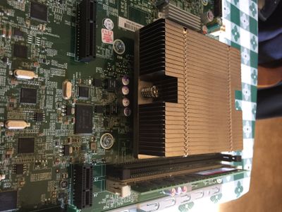 Side view of motherboard