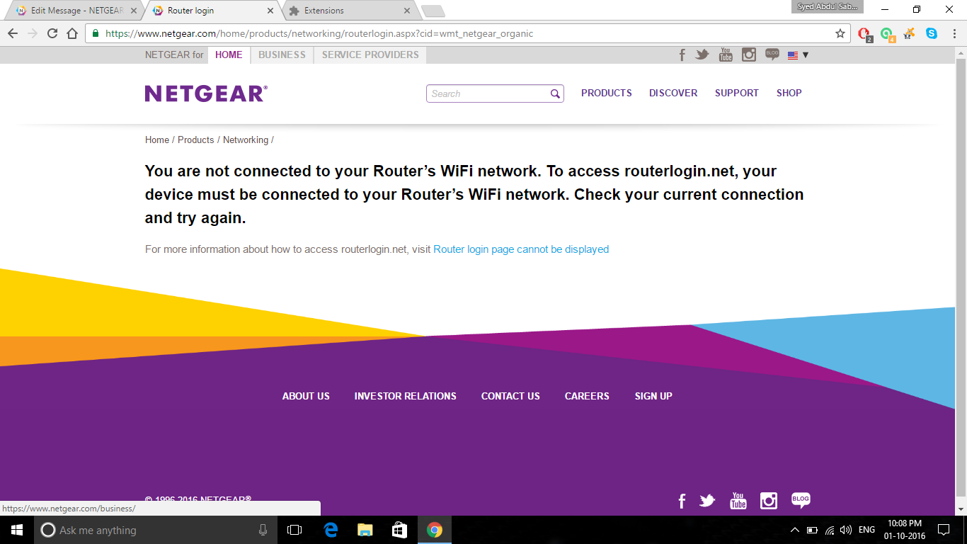 Solved: Can't access the Router Login page - NETGEAR Communities