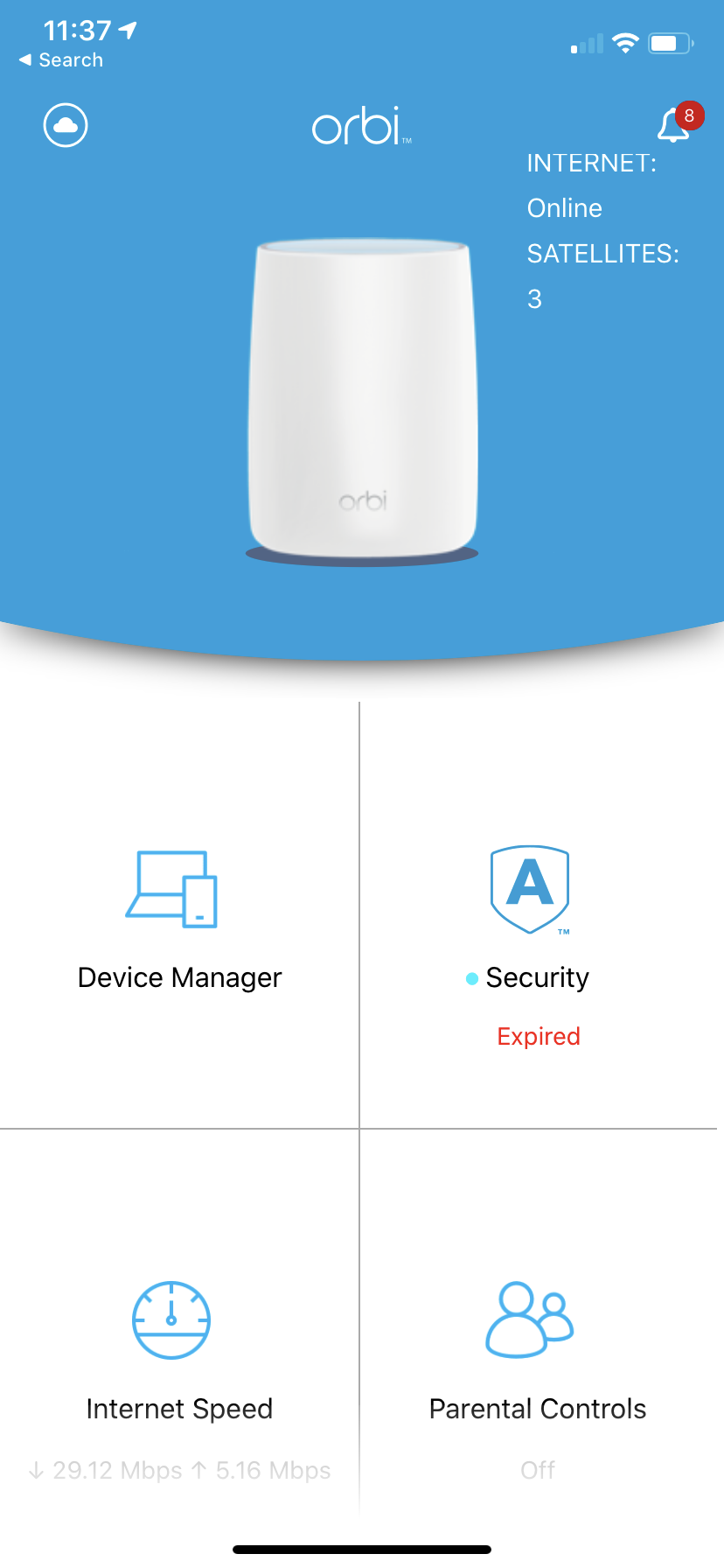 RBR50 no longer showing Detected Devices | NETGEAR Communities