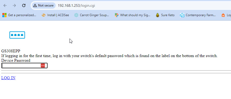 GS308EPP POE switch web interface does not display properly | NETGEAR ...