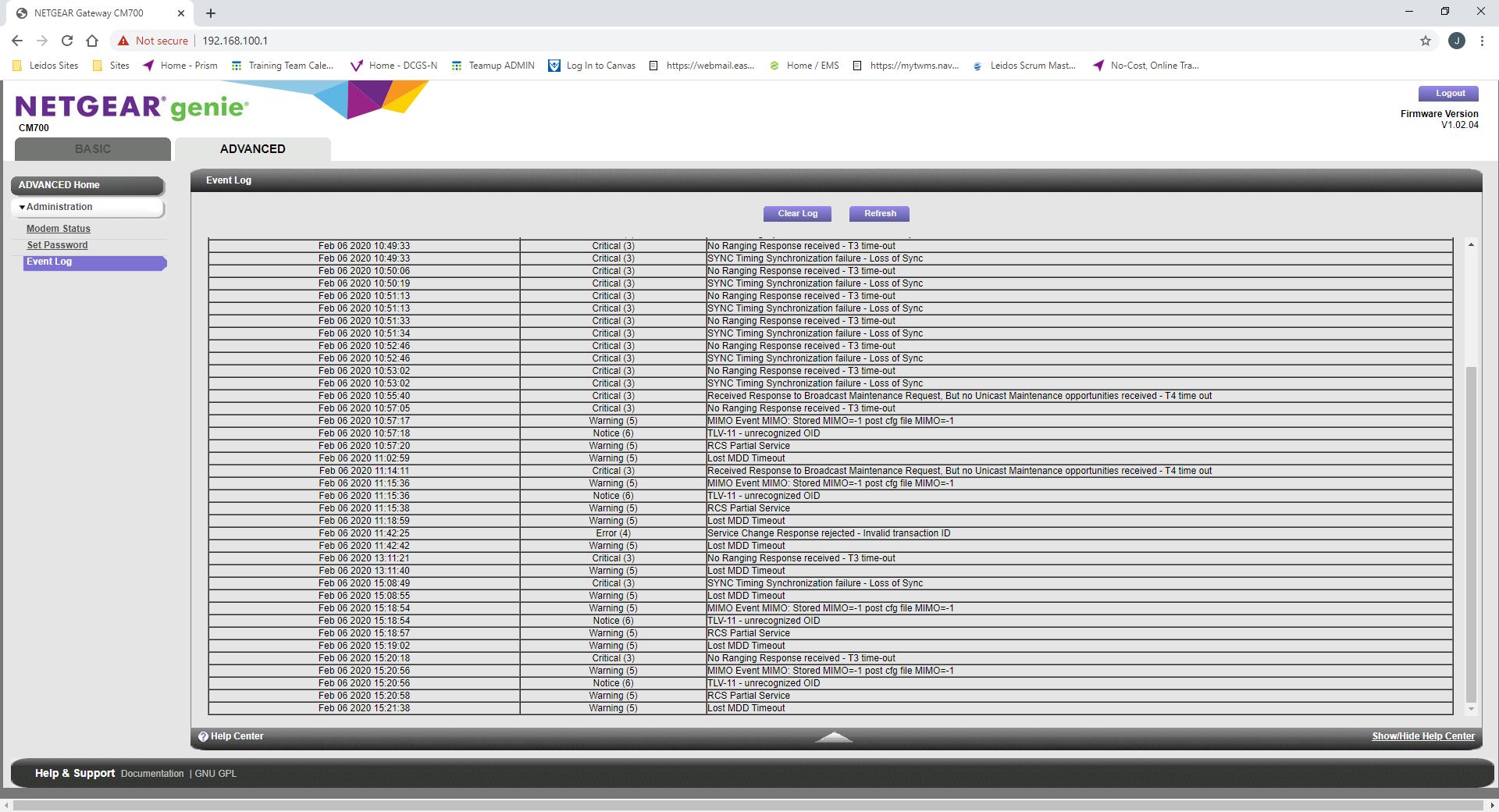 CM700 Modem keeps dropping and speeds are super slow | NETGEAR Communities