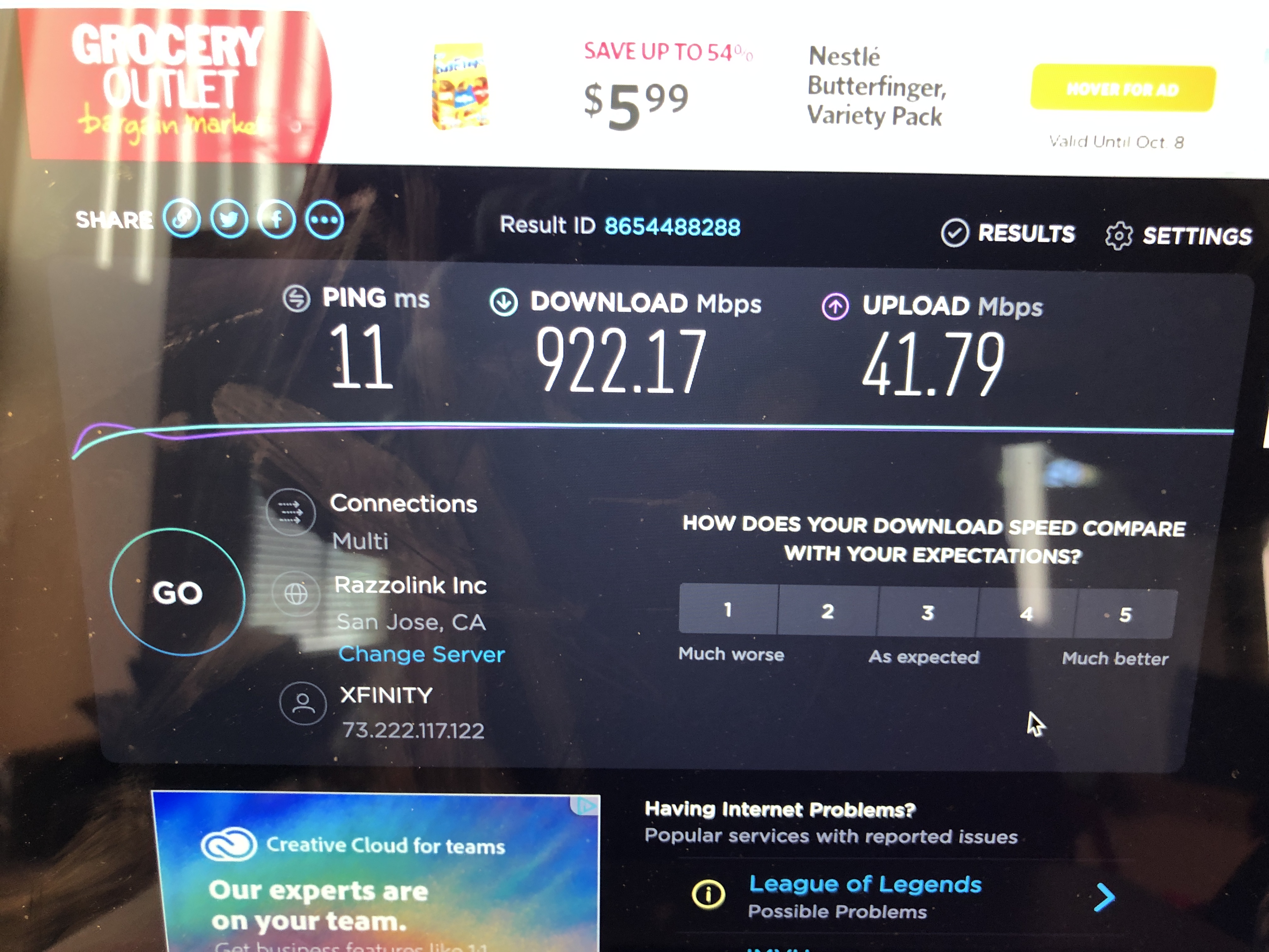 R7000 wired speed as expected, but Nighthawk/Genie speed test is about ...