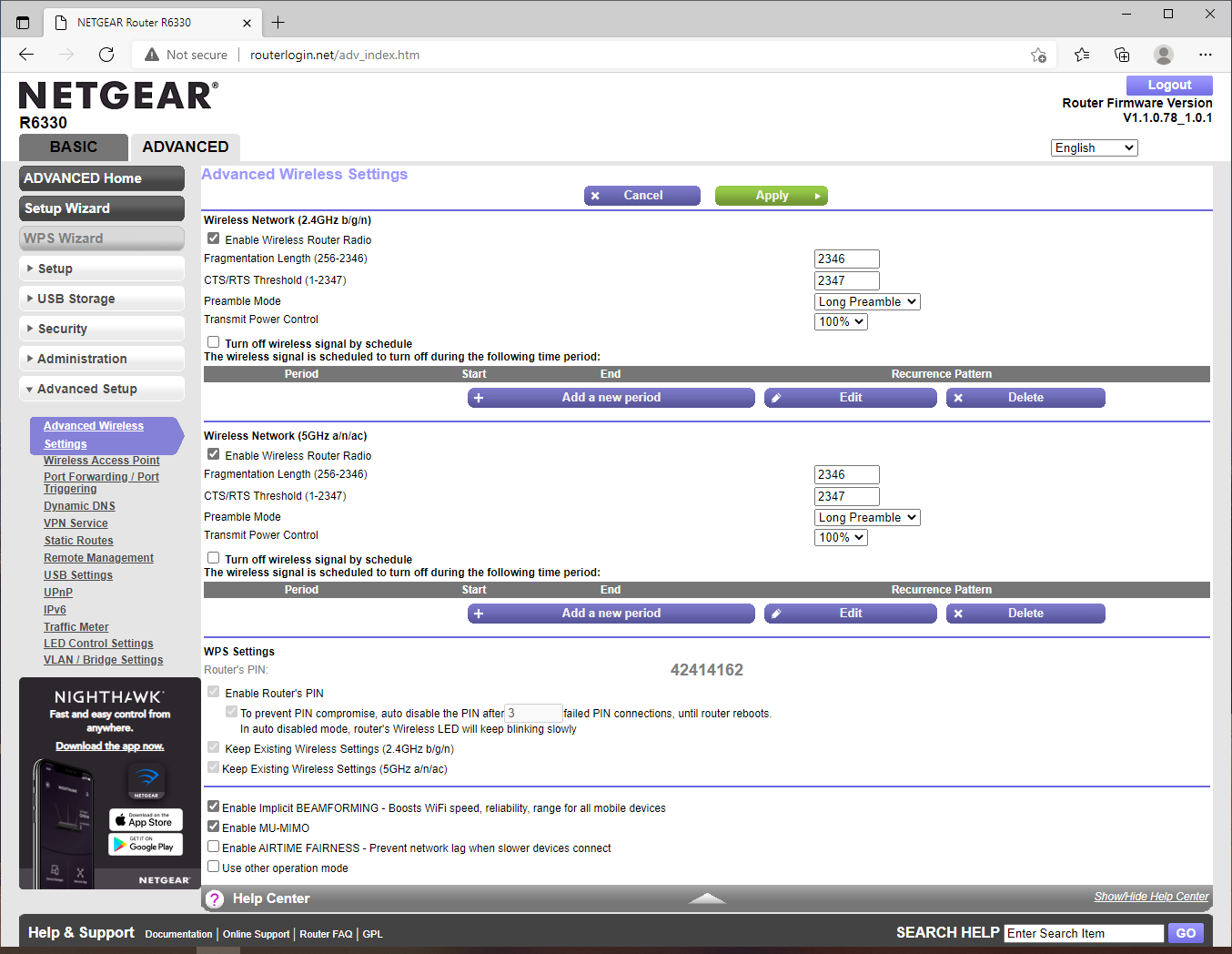 Bridge Mode on AC1600 Model R6330 | NETGEAR Communities