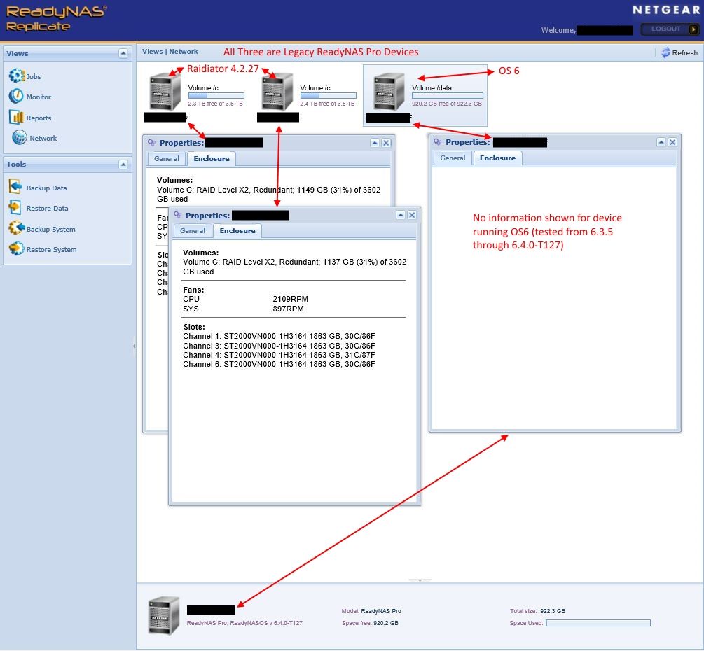 Replicate Does Not Display Enclosure Data For Legacy Pro Running OS6 ...