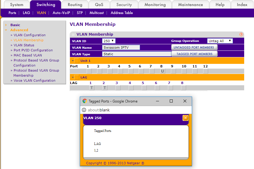 Netgear old UI XS712T Chrome VLAN Membership.PNG