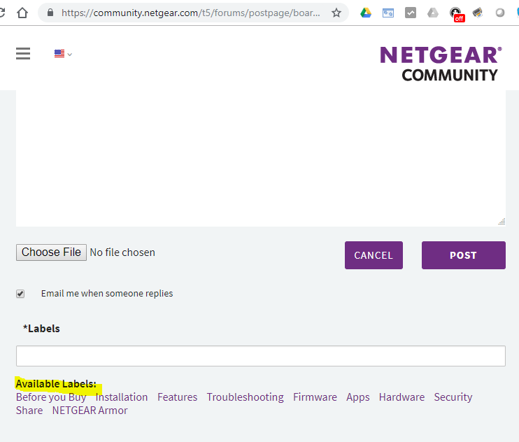 NTGR Community - Labels.PNG