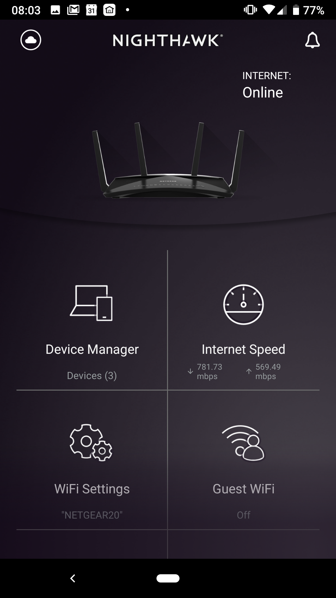 BUG REPORT: Speed Test Information Home Screen Wrong, Speed Test on ...