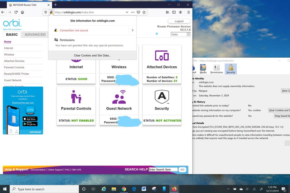 Capture V2.5.1.8 certificate error, Firefox 71.0.jpg