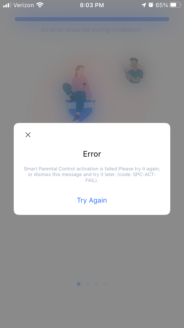 Impossible to use premium features: Smart Parental Controls App Error ...