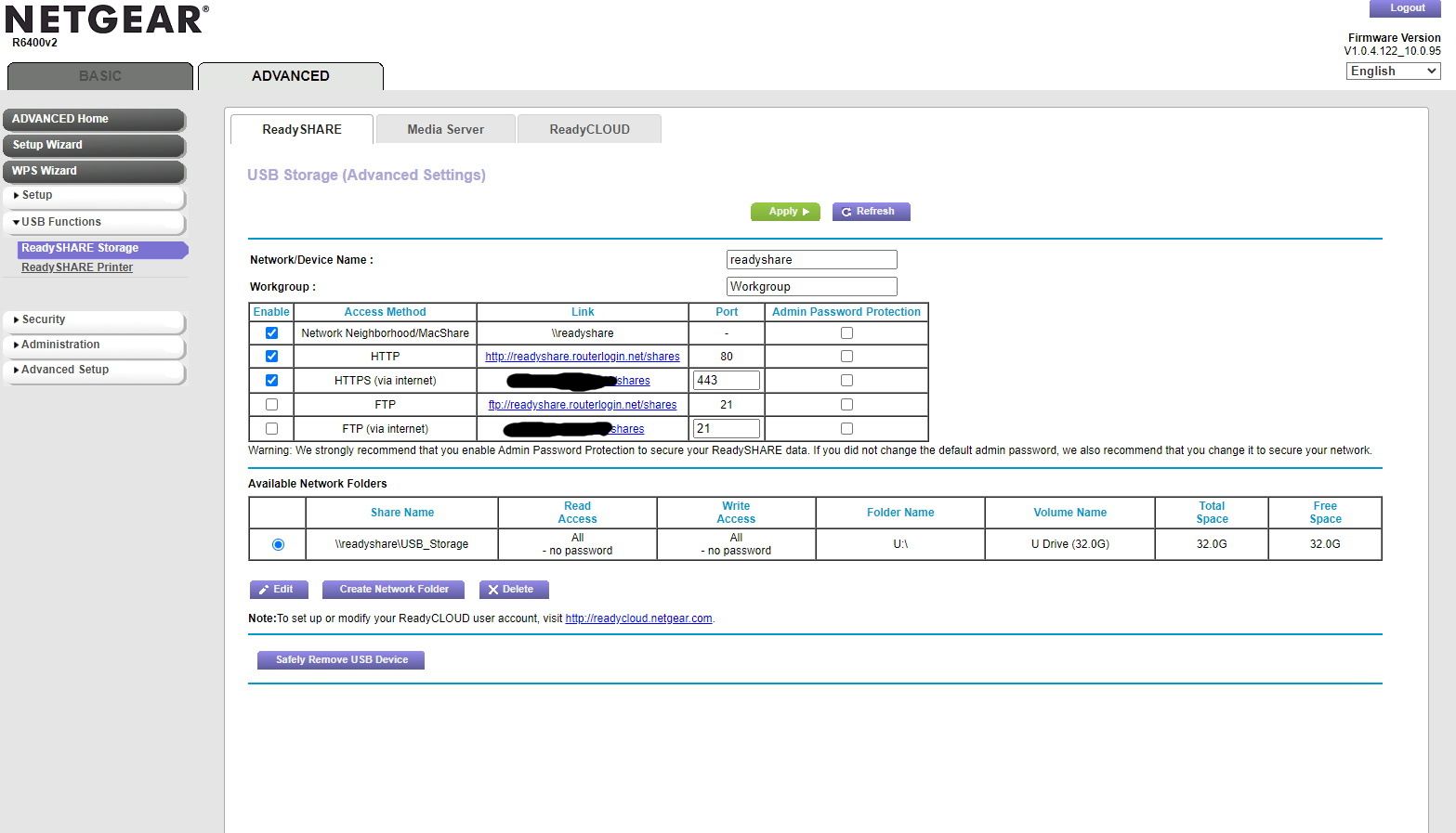 R6400v2 and ReadyCLOUD issues | NETGEAR Communities
