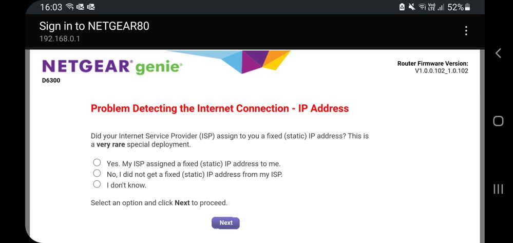 Problem detecting Internet Connection - IP Addres.jpeg