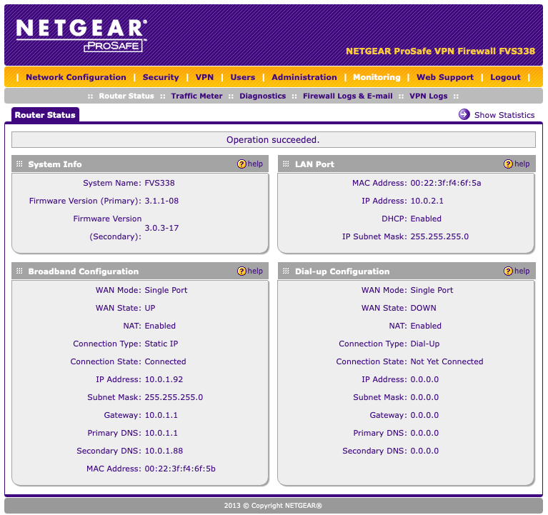 View of How to set Netgear FVS338 as 