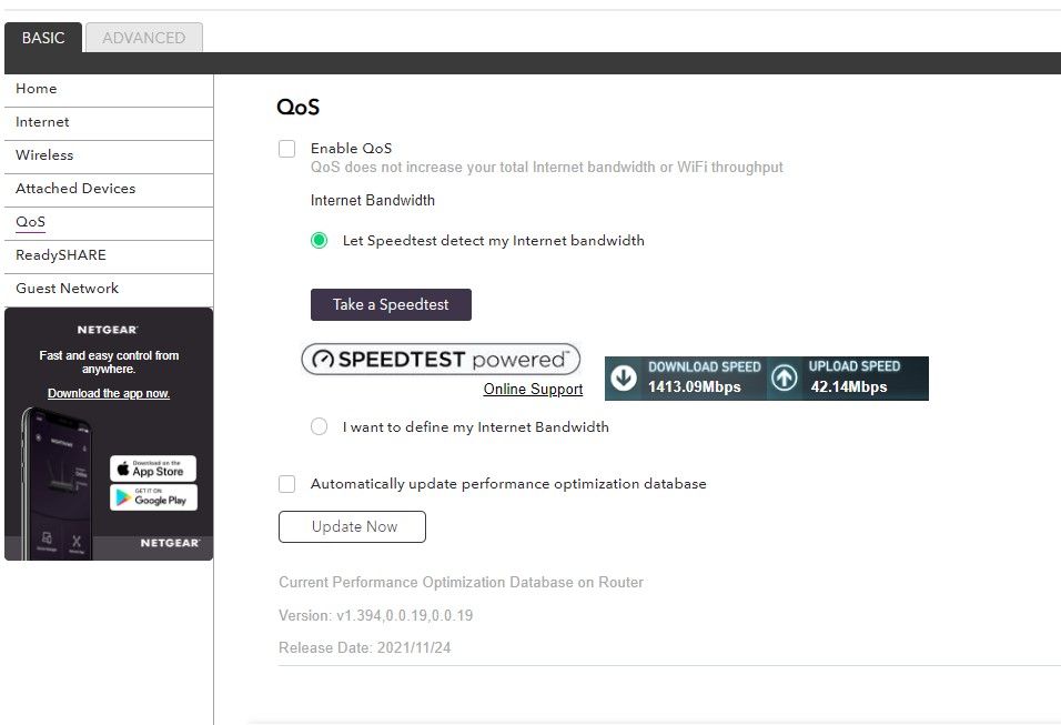 Router QoS Speed Test
